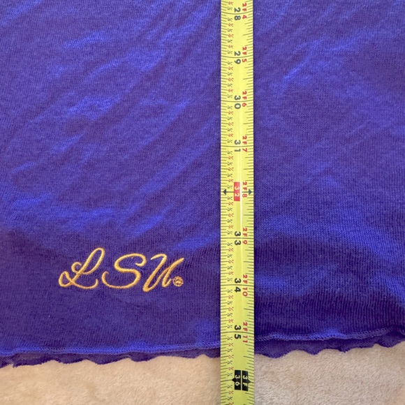 LSU Louisiana State University Lightweight Infinity Scarf- 35”x17.5” - Picture 6 of 8